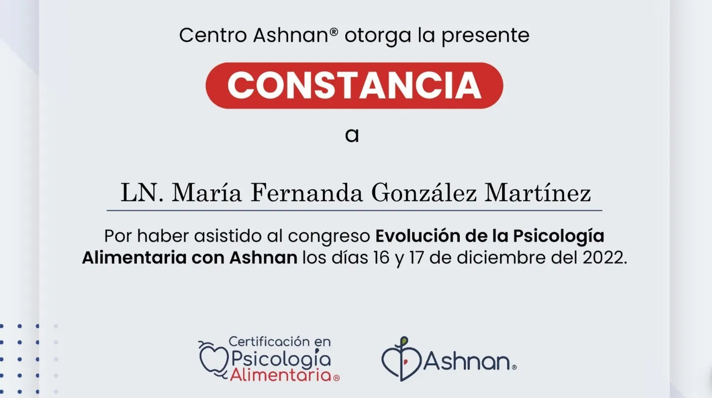 Constancia: Psicología alimentaria · Ashnan